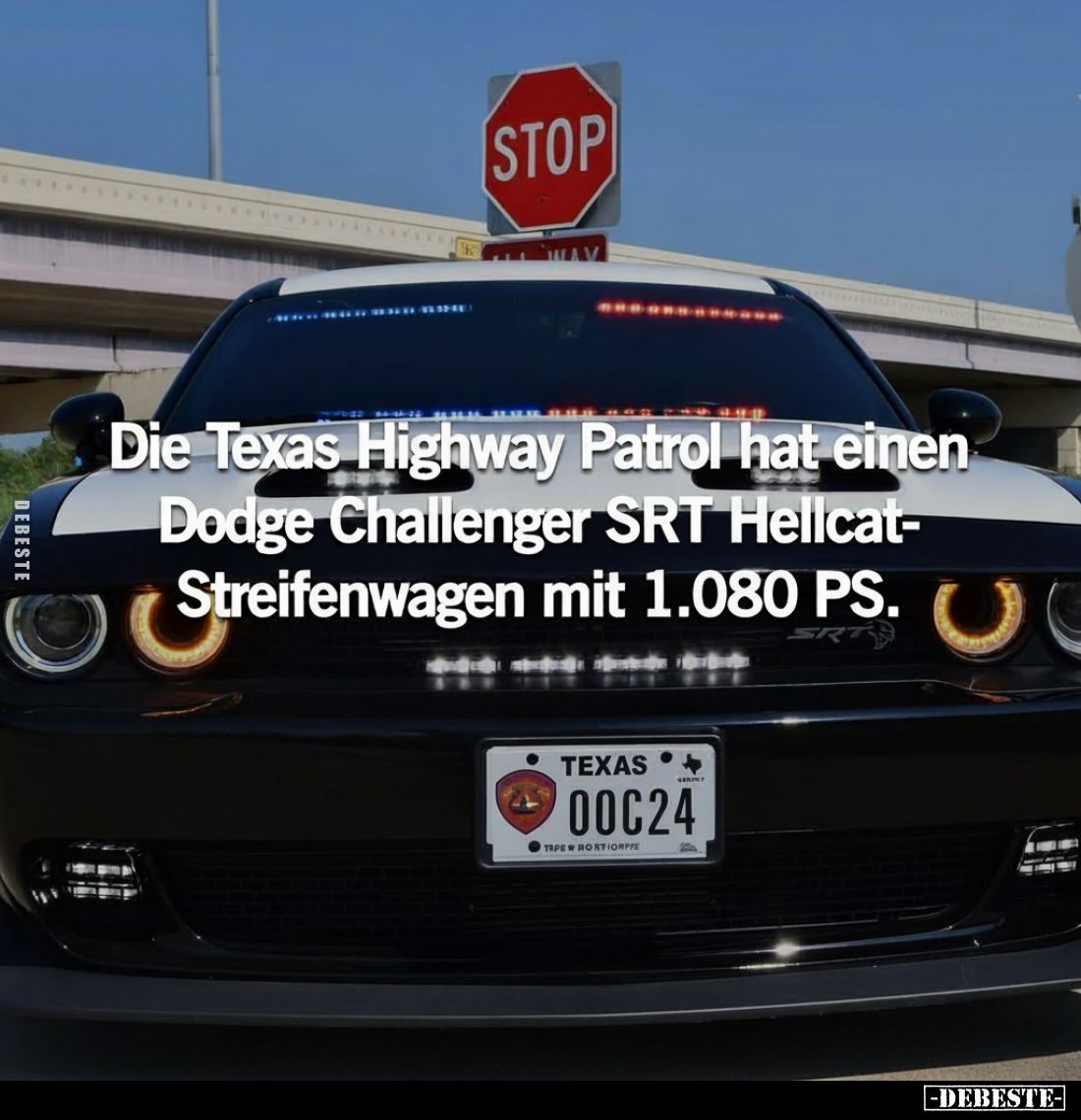 Die Texas Highway Patrol hat einen Dodge Challenger SRT Hellcat-Streifenwagen mit 1.080 PS.