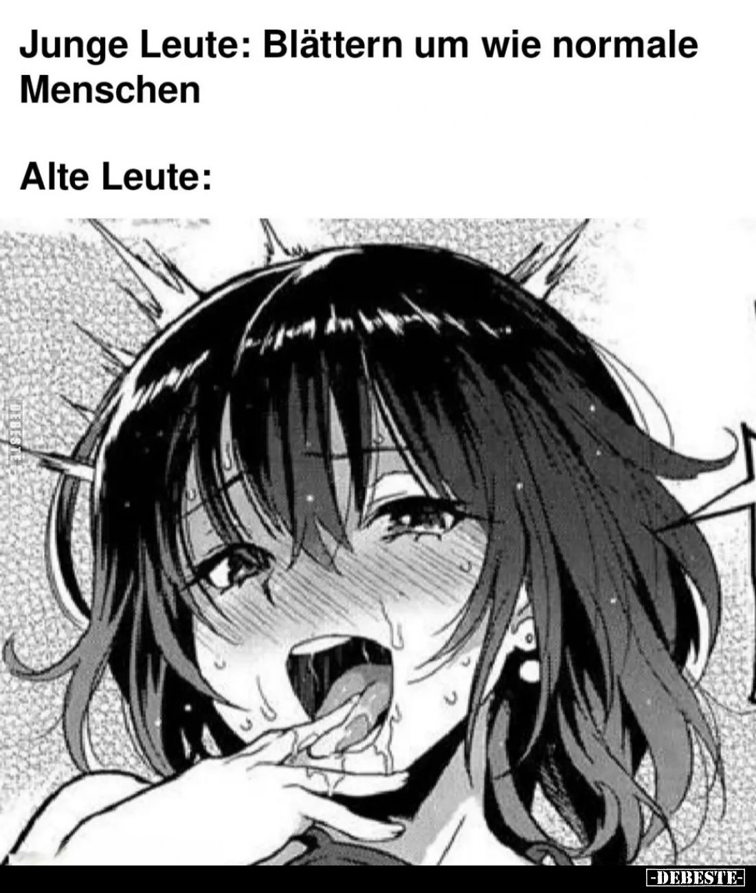 Junge Leute: Blättern um wie normale Menschen. Alte Leute: