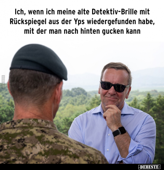 Ich, wenn ich meine alte Detektiv-Brille mit Rückspiegel.. - Lustige Bilder | DEBESTE.de