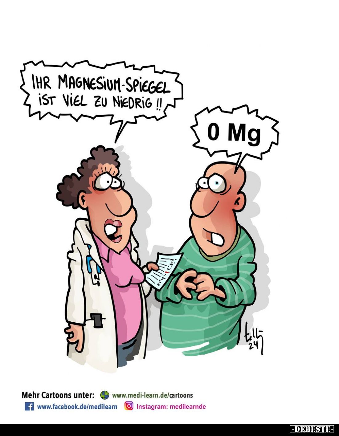 Ihr Magnesium-Spiegel ist viel zu niedrig !!
-
0 mg