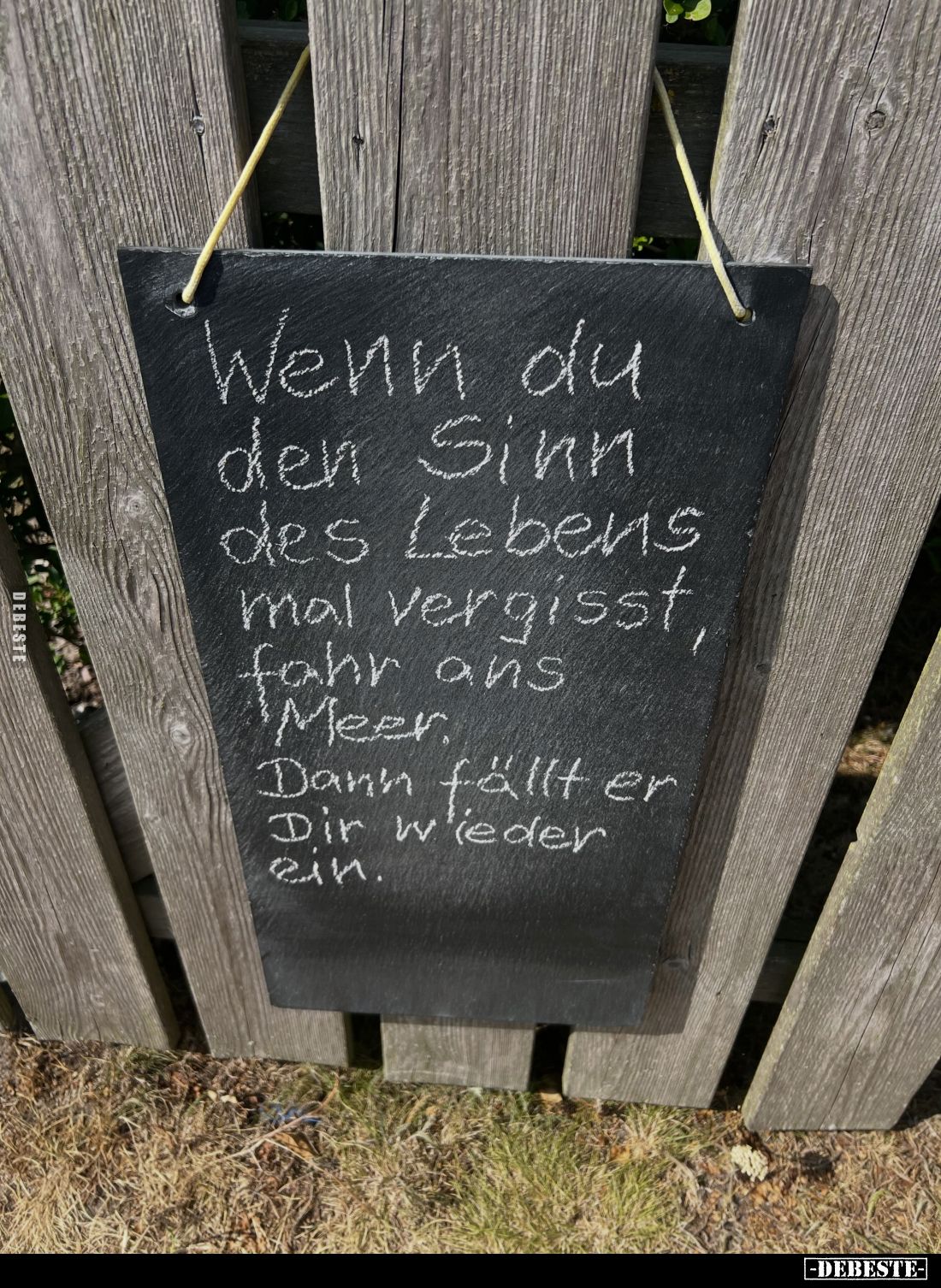 Wenn du den Sinn des Lebens mal vergisst, fahr ans Meer. Dann fällt er Dir wieder ein.