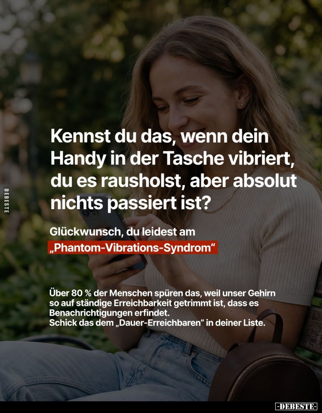 Kennst du das, wenn dein Handy in der Tasche vibriert, du es rausholst, aber absolut nichts passiert ist?
Glückwunsch, du le...