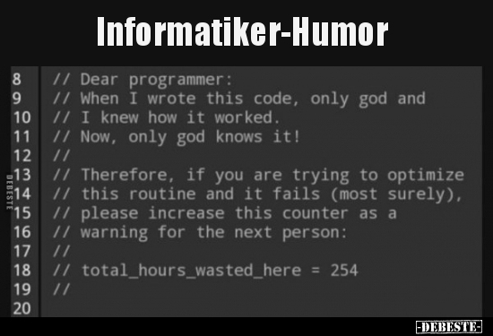 Informatiker-Humor.. - Lustige Bilder | DEBESTE.de