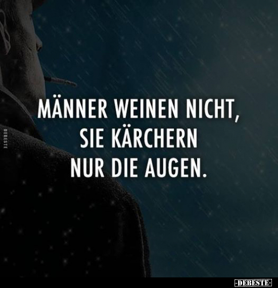 Männer weinen nicht, sie kärchern nur die Augen... - Lustige Bilder | DEBESTE.de