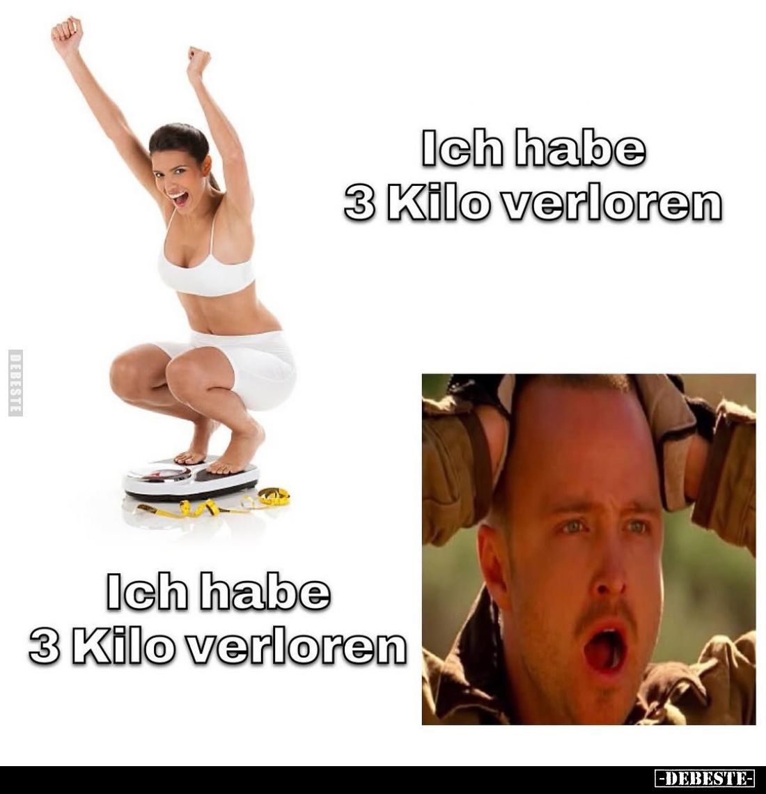 Ich habe 3 Kilo verloren.