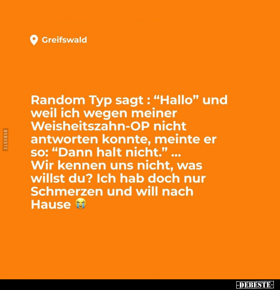 Random Typ sagt: "Hallo".. - Lustige Bilder | DEBESTE.de