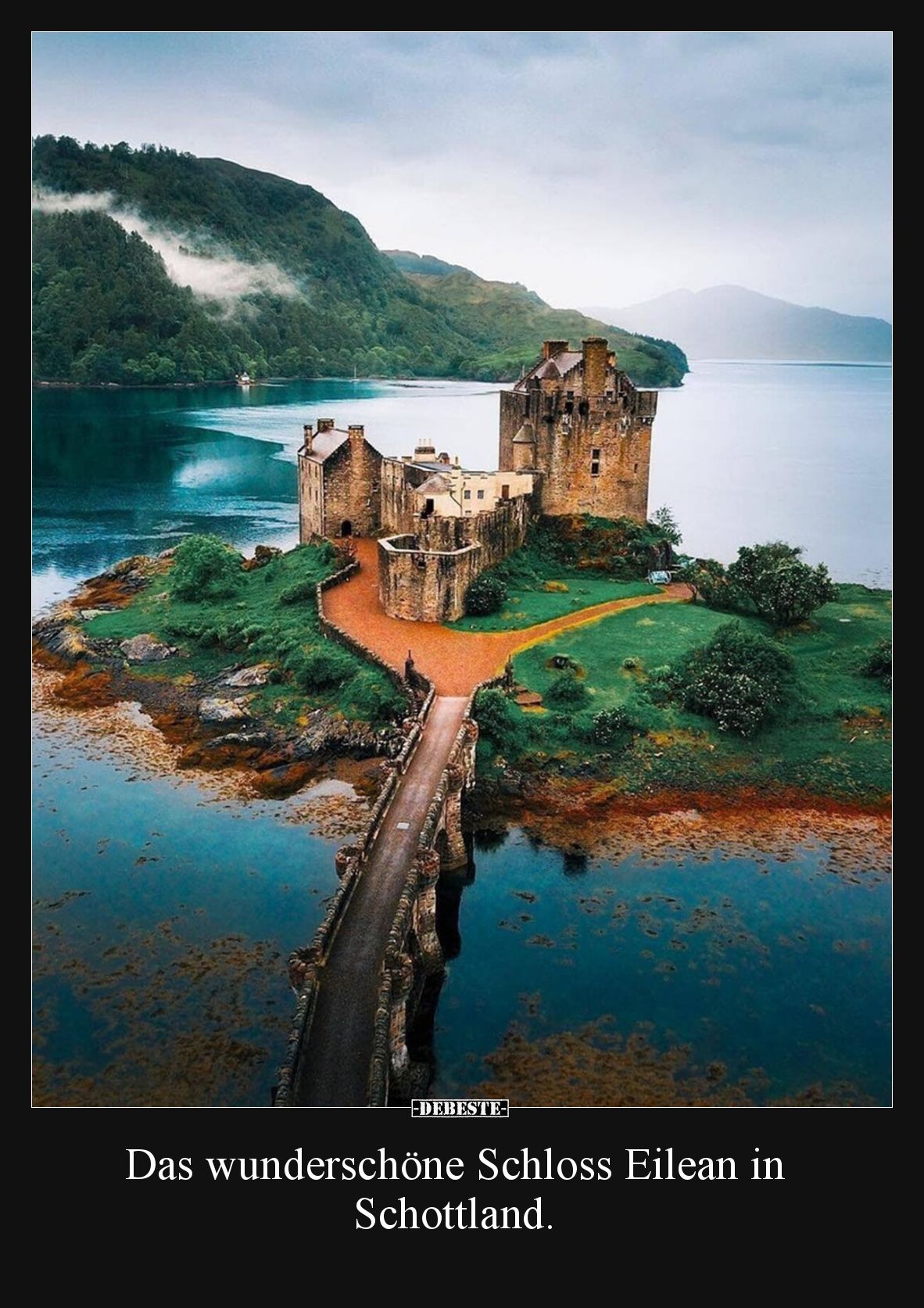 Das wunderschöne Schloss Eilean in Schottland.