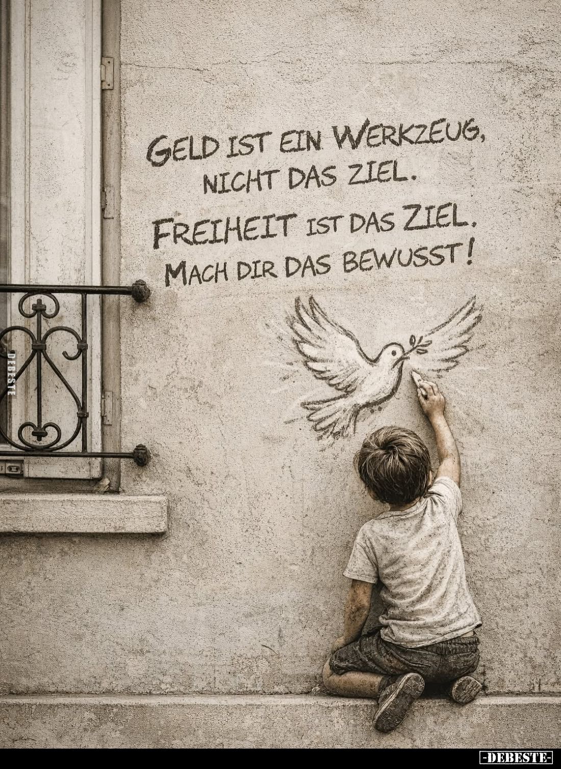 Geld ist ein Werkzeug, nicht das Ziel.
Freiheit ist das Ziel. Mach dir das bewusst!