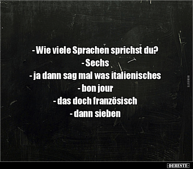 - Wie viele Sprachen sprichst du? - Sechs... - Lustige Bilder | DEBESTE.de