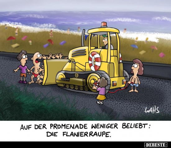 Auf der Promenade weniger beliebt: Die Flanierraupe... - Lustige Bilder | DEBESTE.de