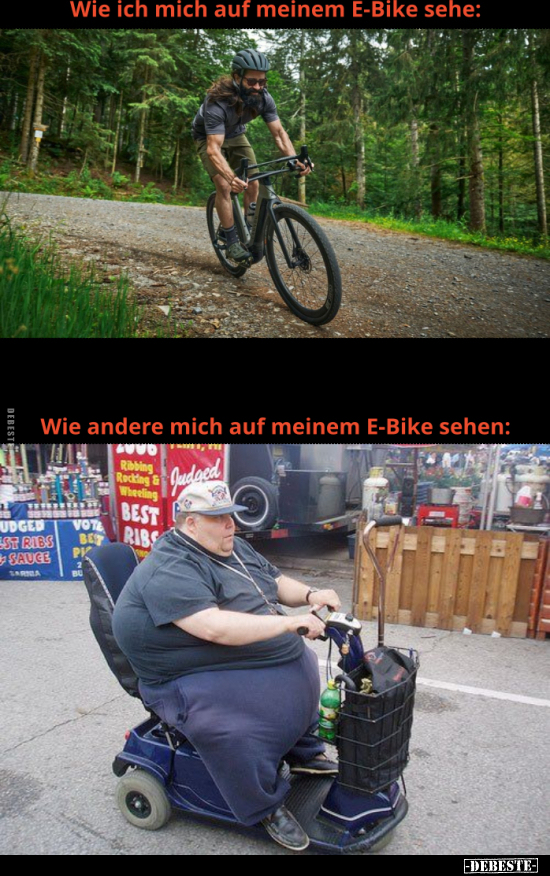 Wie ich mich auf meinem E-Bike sehe.. - Lustige Bilder | DEBESTE.de