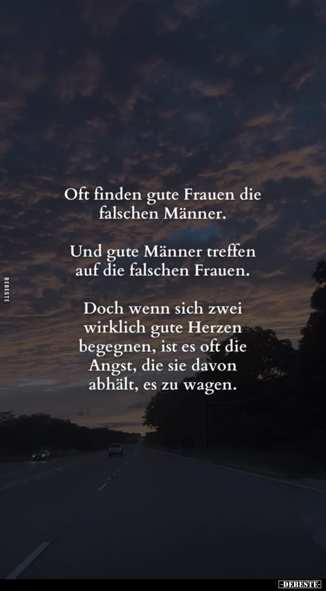 Oft finden gute Frauen die falschen Männer.
Und gute Männer treffen auf die falschen Frauen.
Doch wenn sich zwei wirklich g...