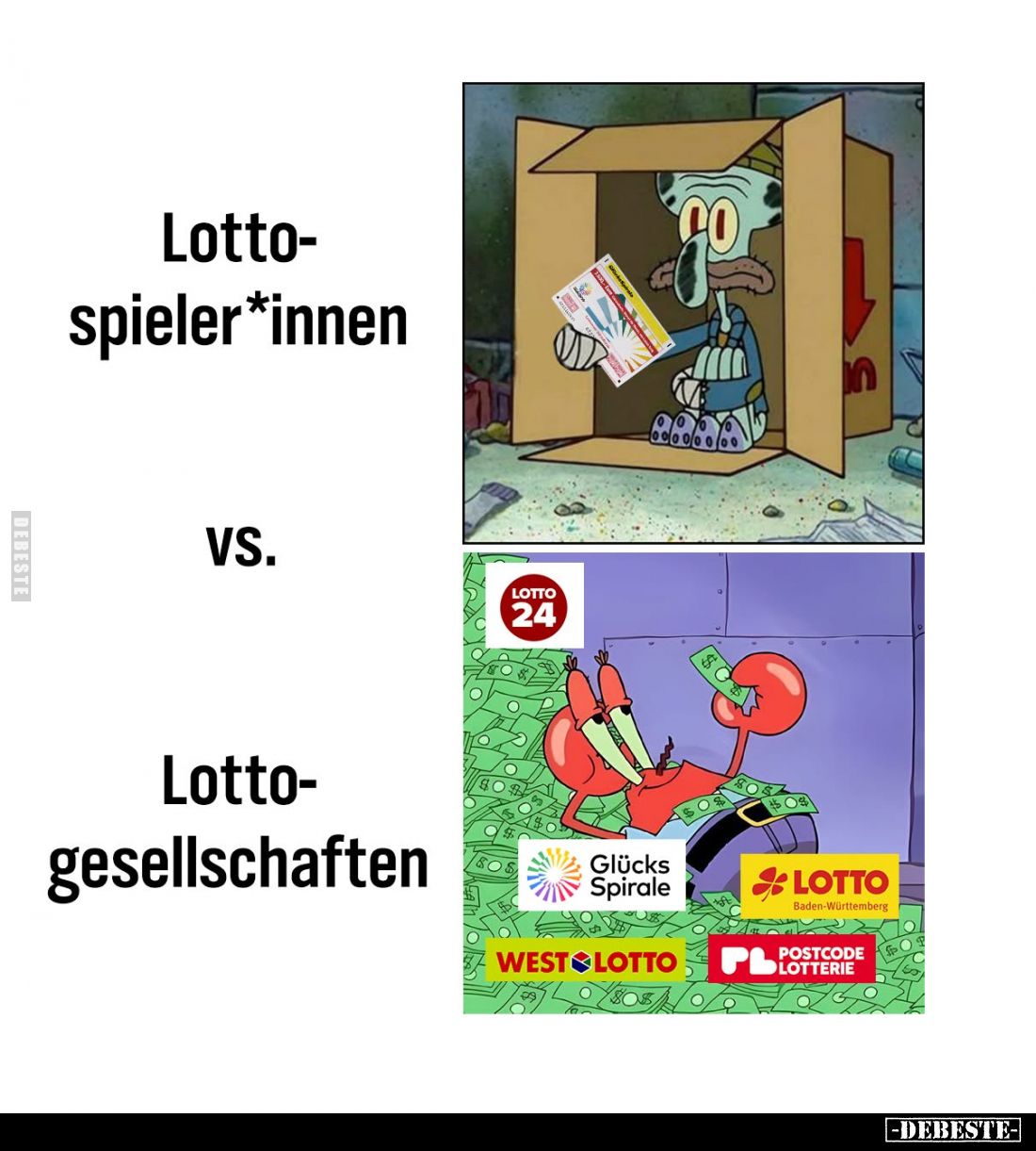 Lotto-spieler*innen
VS.
Lotto-gesellschaften