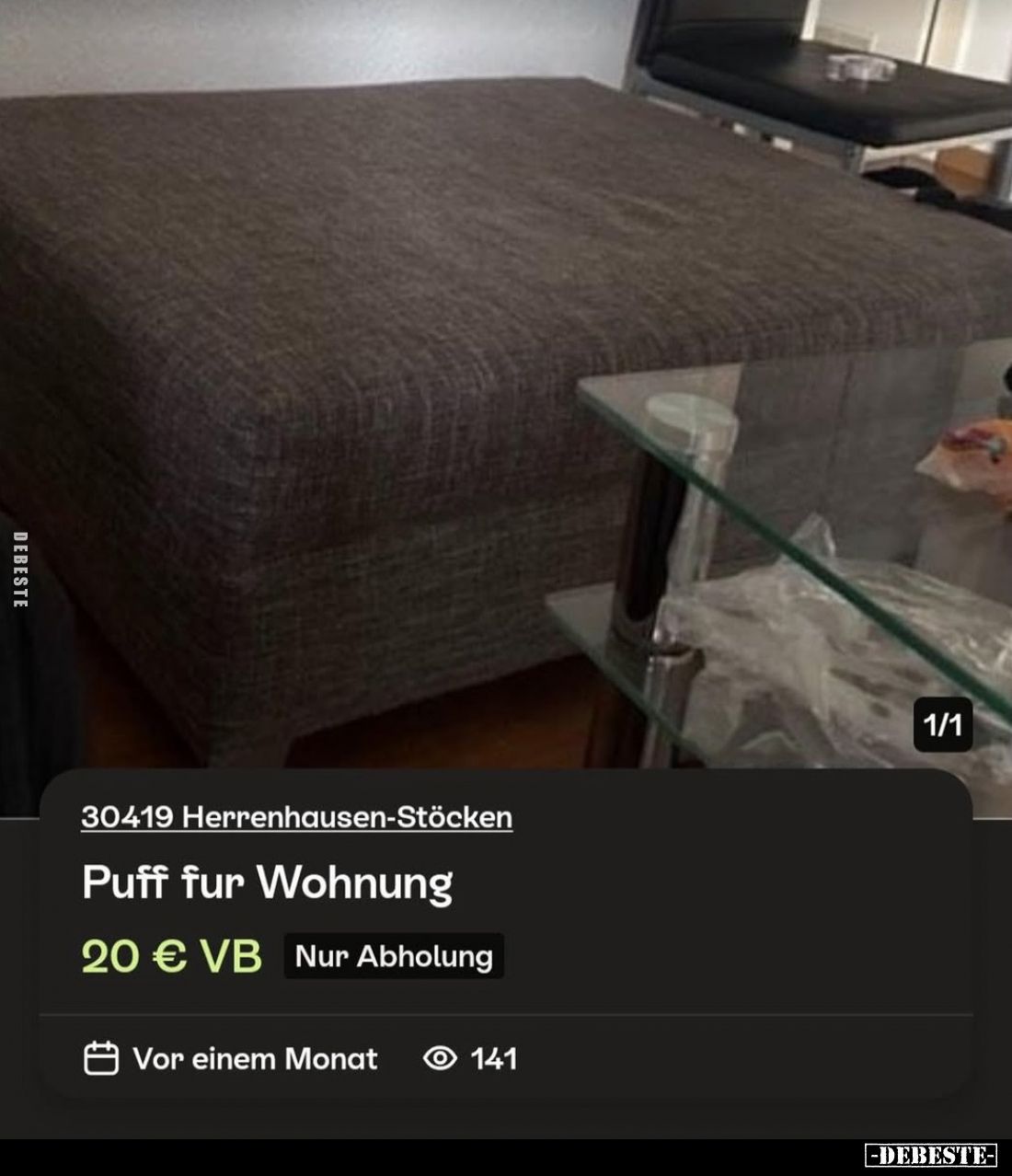 Puff fur Wohnung
20 € VB
Nur Abholung