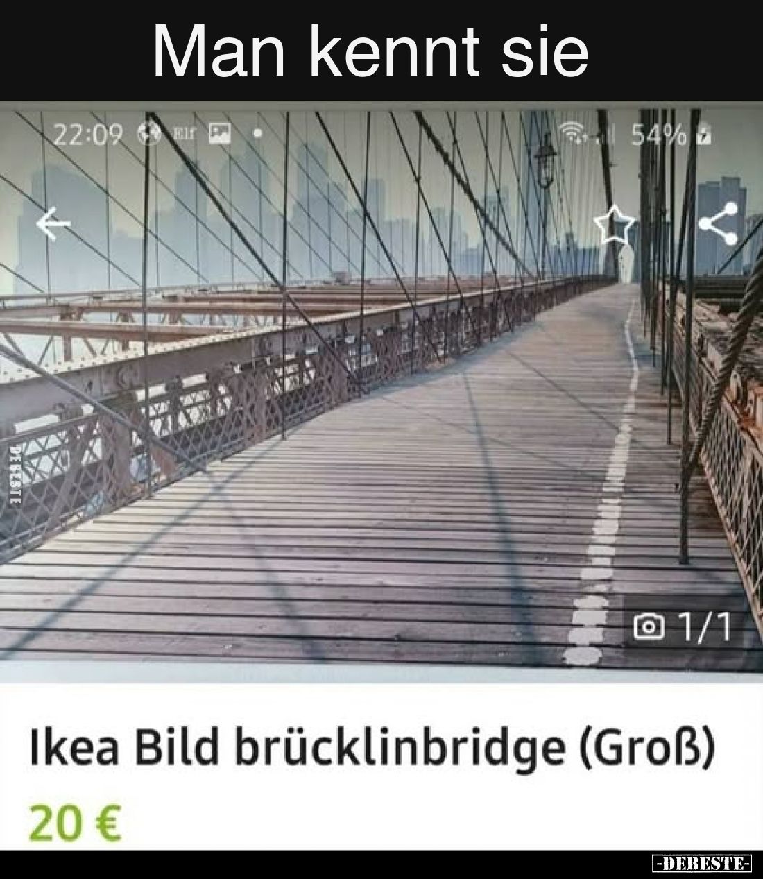 Man kennt sie
-
Ikea Bild brücklinbridge (Groß)
20 €