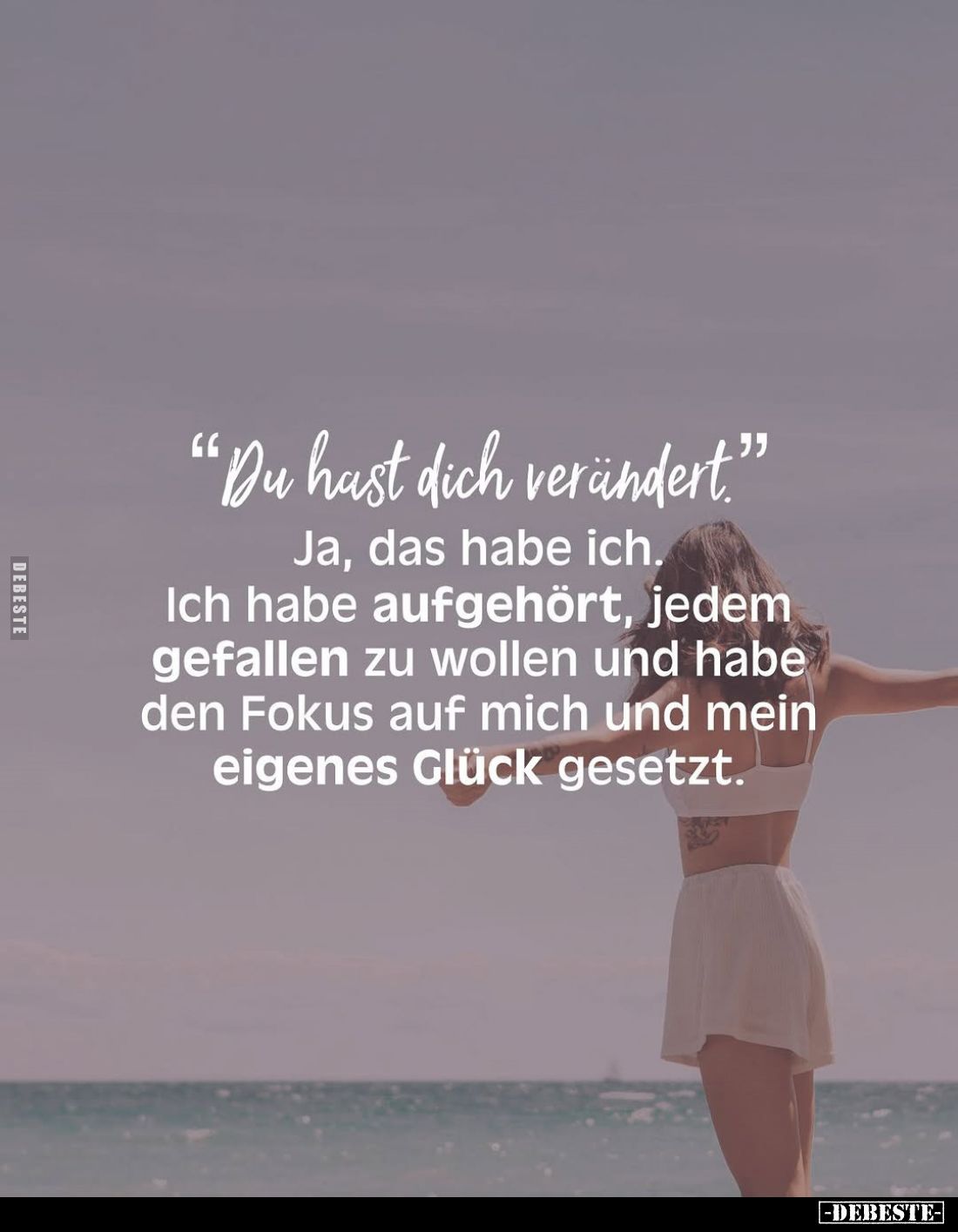 "Du hast dich verändert." -
Ja, das habe ich. Ich habe aufgehört, jedem gefallen zu wollen und habe den Fokus auf ...