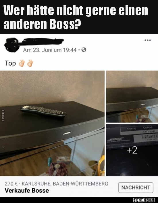 Wer hätte nicht gerne einen anderen Boss?..