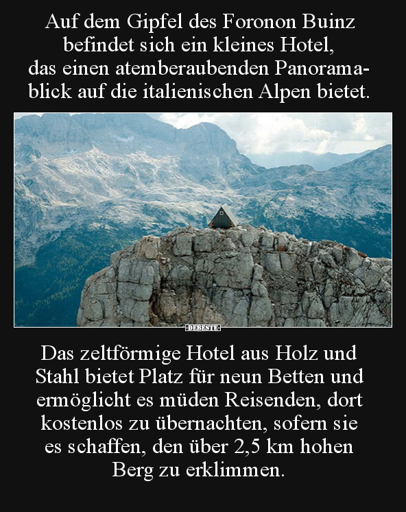 Auf dem Gipfel des Foronon Buinz befindet sich ein kleines.. - Lustige Bilder | DEBESTE.de