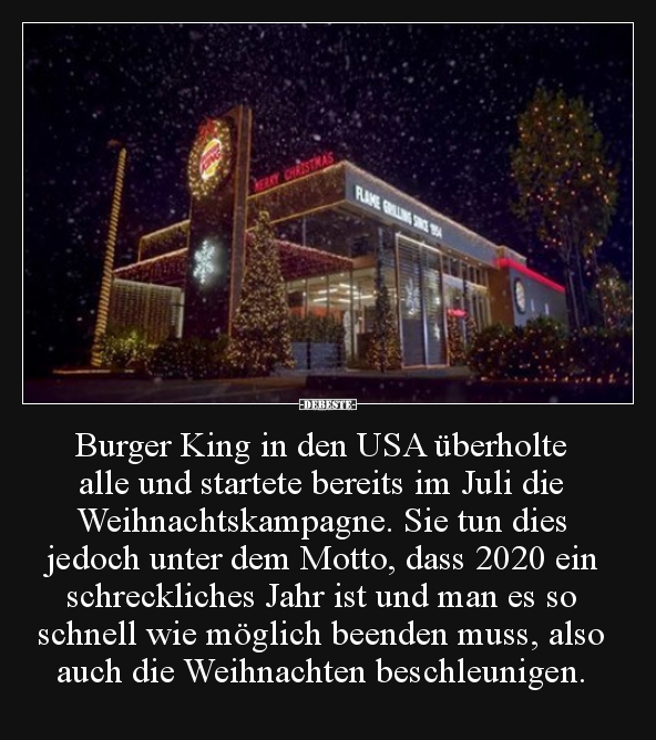 Burger King in den USA überholte alle und startete.. - Lustige Bilder | DEBESTE.de