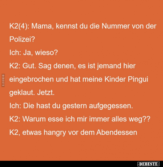 Mama, Polizei, Kinder