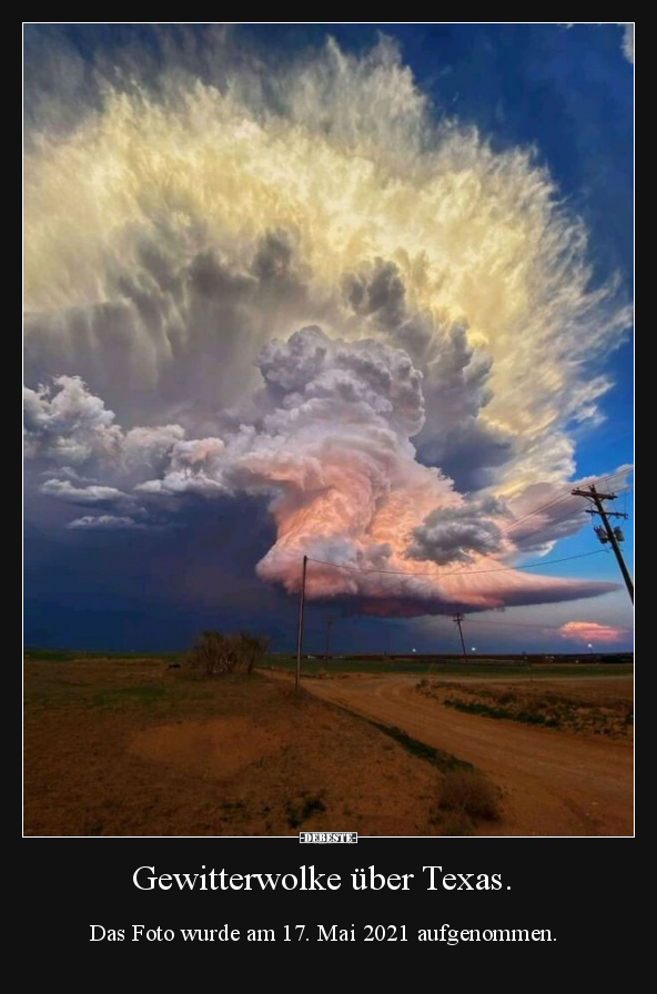 Gewitterwolke über Texas. Das Foto wurde am 17. Mai 2021.. - Lustige Bilder | DEBESTE.de