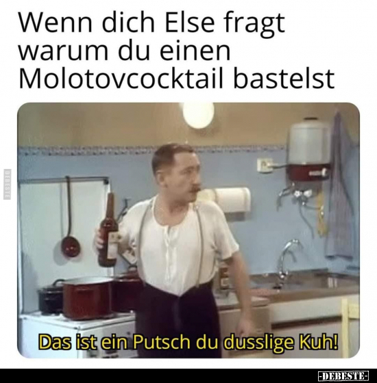 Wenn dich Else fragt warum du einen Molotovcocktail.. - Lustige Bilder | DEBESTE.de