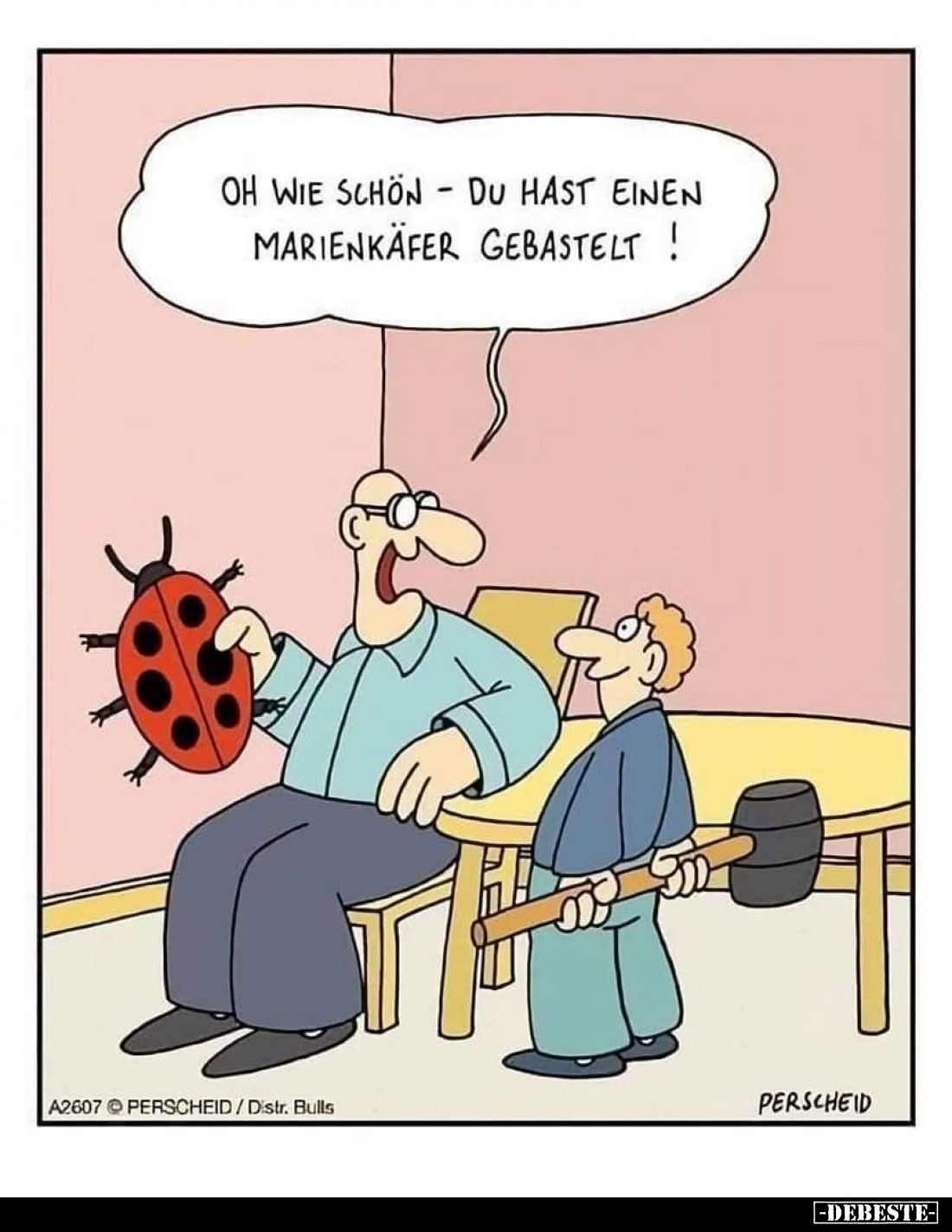 Oh wie schön du hast einen Marienkäfer gebastelt!