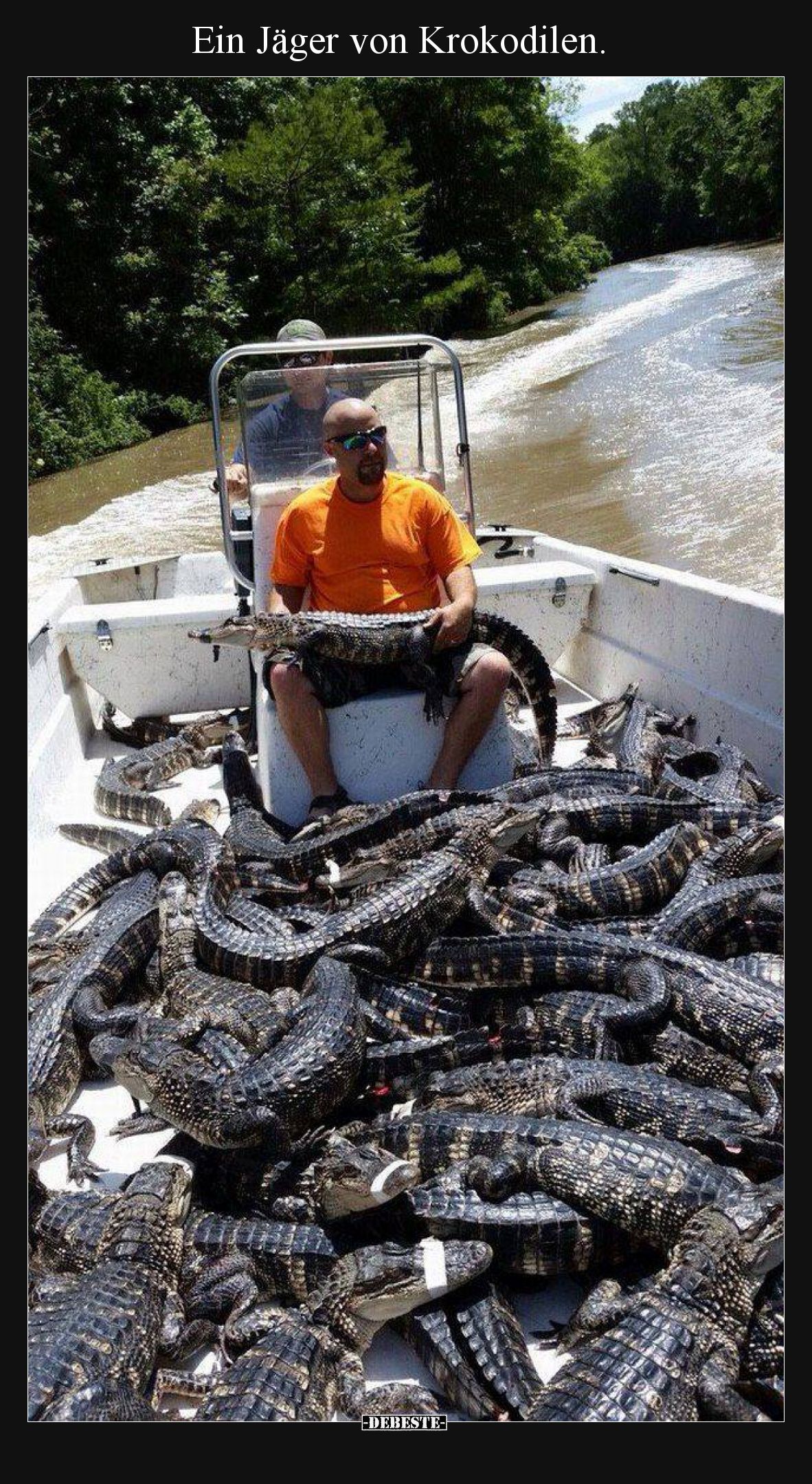 Ein Jäger von Krokodilen