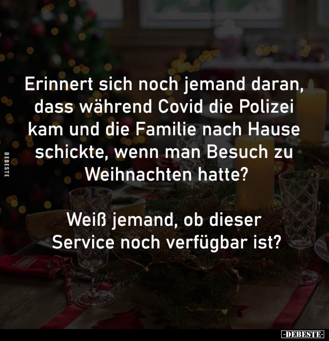 Erinnert sich noch jemand daran, 
dass während Covid die Polizei 
kam und die Familie nach Hause 
schickte, wenn man Besuc...