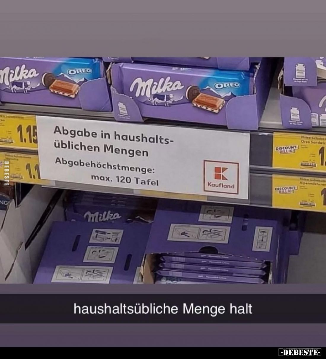 Haushaltsübliche Menge halt