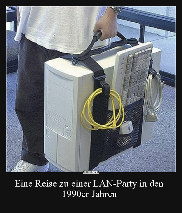 Eine Reise zu einer LAN-Party in den 1990er Jahren..