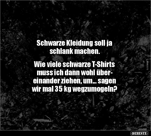 Schwarze Kleidung soll ja schlank machen.. - Lustige Bilder | DEBESTE.de