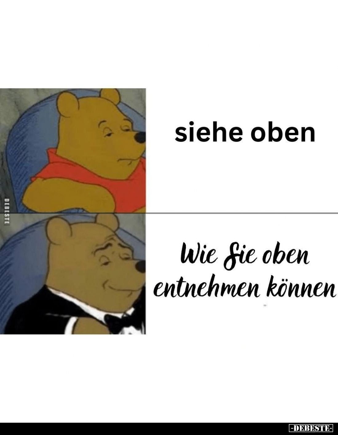 Siehe oben vs
Wie Sie oben entnehmen können.