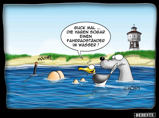 Guck mal... Die haben sogar einen Fahrradständer im..