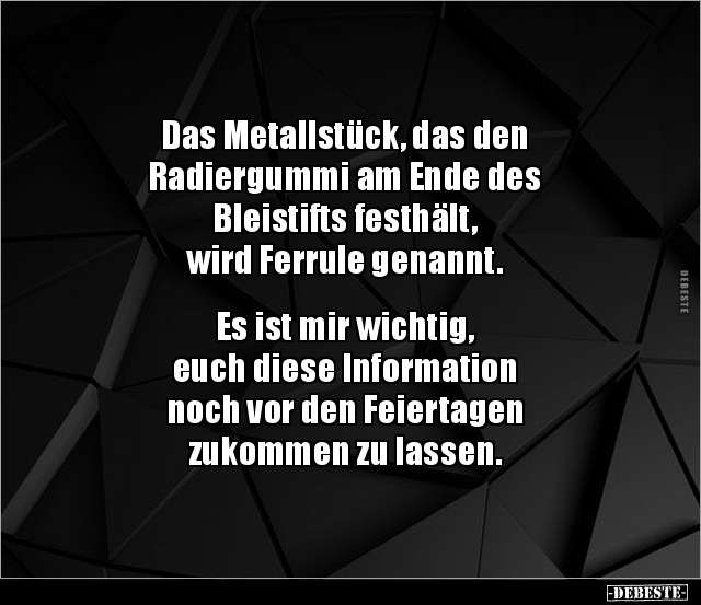 Das Metallstück, das den Radiergummi am Ende des.. - Lustige Bilder | DEBESTE.de