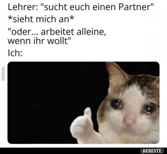 Lehrer: "Sucht euch einen Partner"..