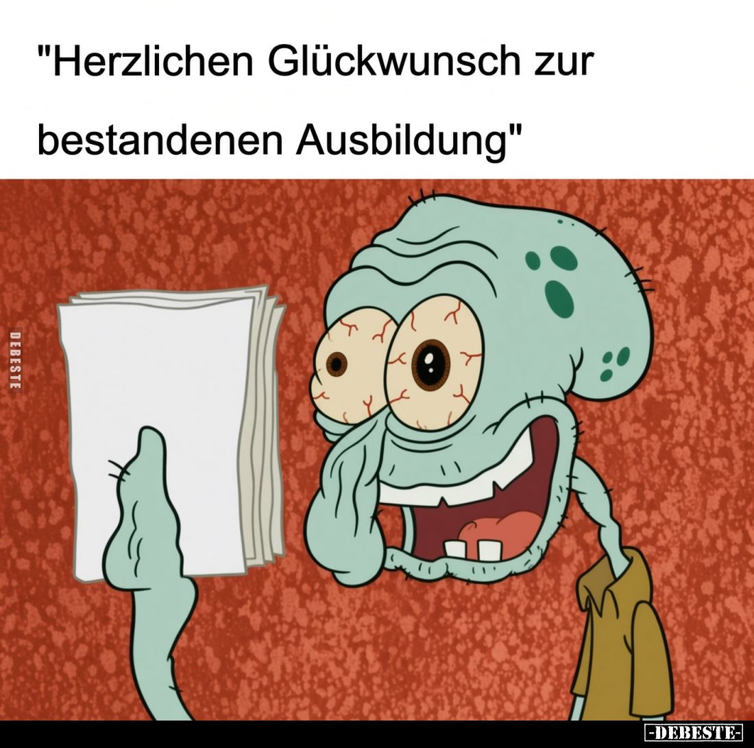 "Herzlichen Glückwunsch zur bestandenen Ausbildung"