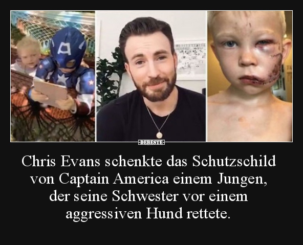 Chris Evans schenkte das Schutzschild von Captain America.. - Lustige Bilder | DEBESTE.de