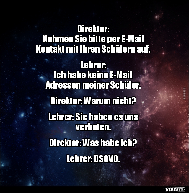 Direktor: Nehmen Sie bitte per E-Mail Kontakt mit Ihren.. - Lustige Bilder | DEBESTE.de