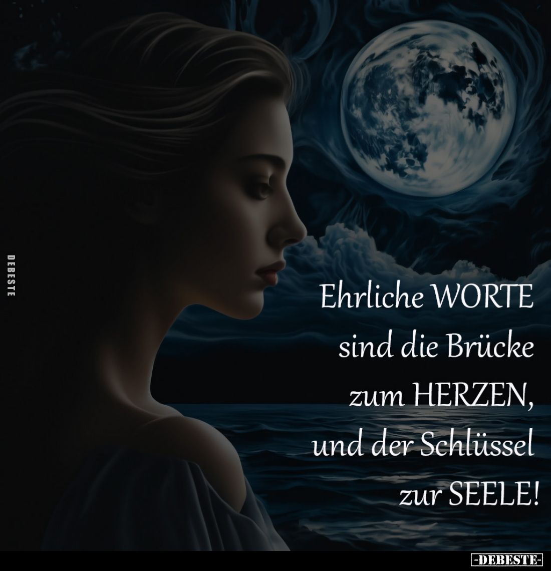 Ehrliche WORTE sind 
die Brücke zum HERZEN 
und der Schlüssel 
zur SEELE!