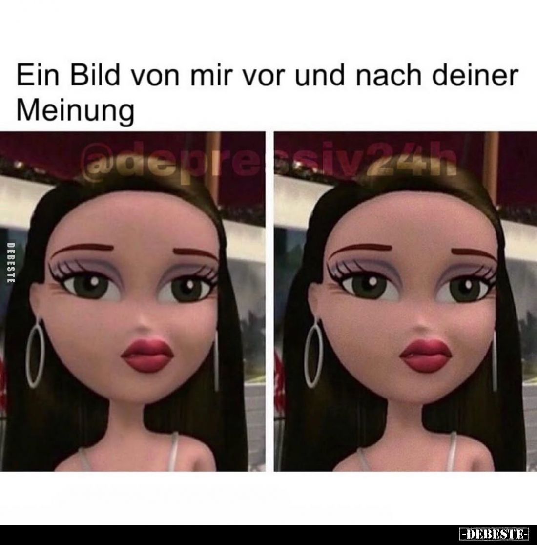 Ein Bild von mir vor und nach deiner Meinung