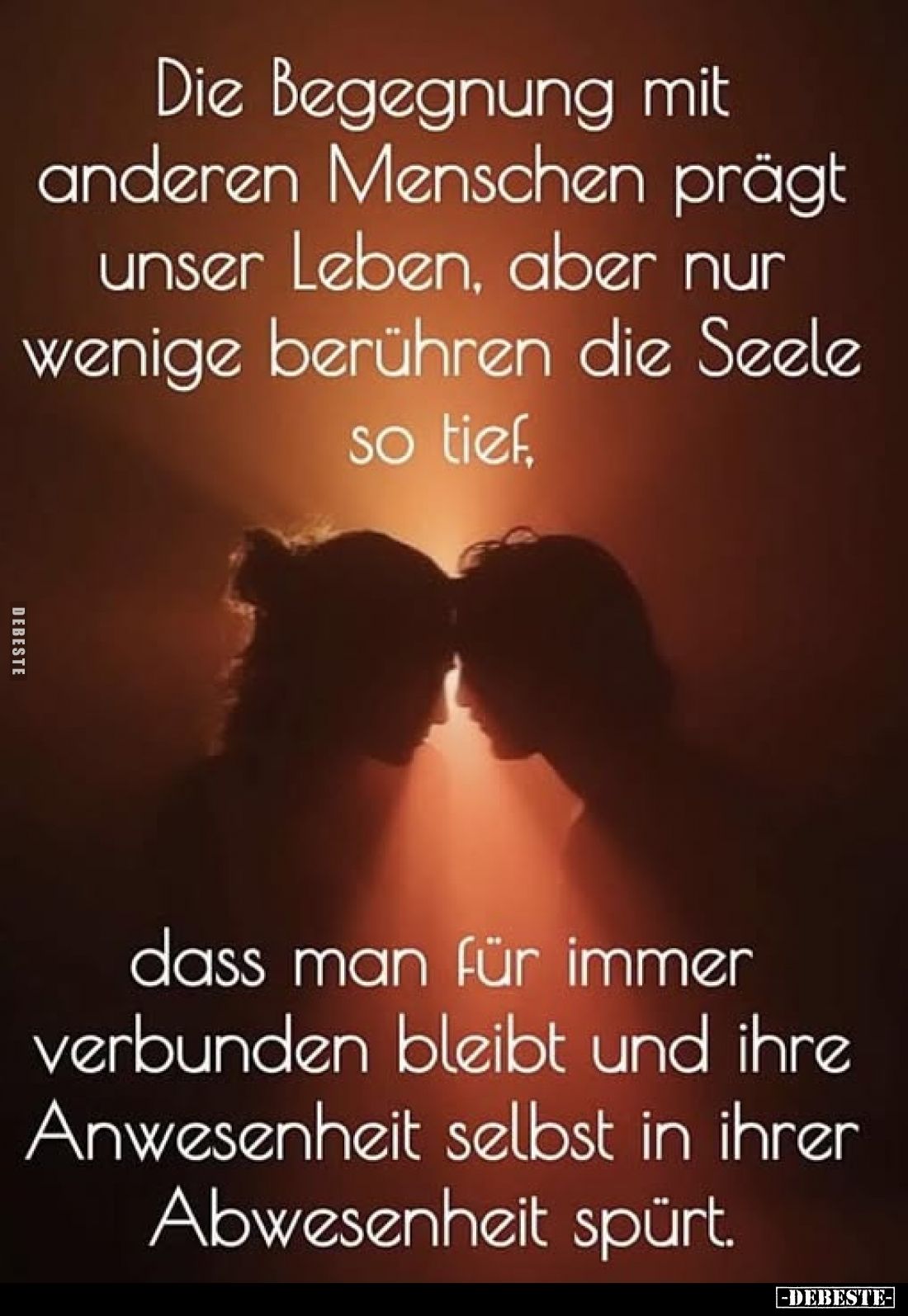 Die Begegnung mit anderen Menschen prägt unser Leben, aber nur wenige berühren die Seele so tief,
dass man für immer verbund...