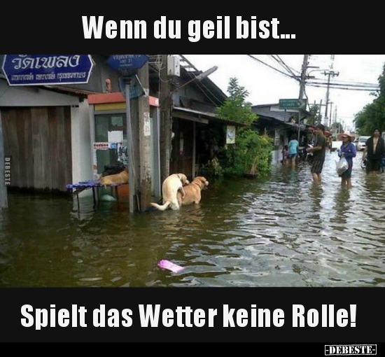 Wenn du geil bist... Spielt das Wetter keine Rolle!..