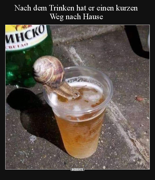 Nach dem Trinken hat er einen kurzen Weg nach Hause.. - Lustige Bilder | DEBESTE.de