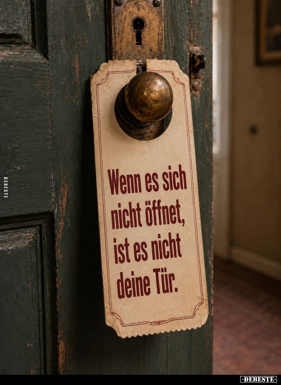 Wenn es sich nicht öffnet, ist es nicht deine Tür.