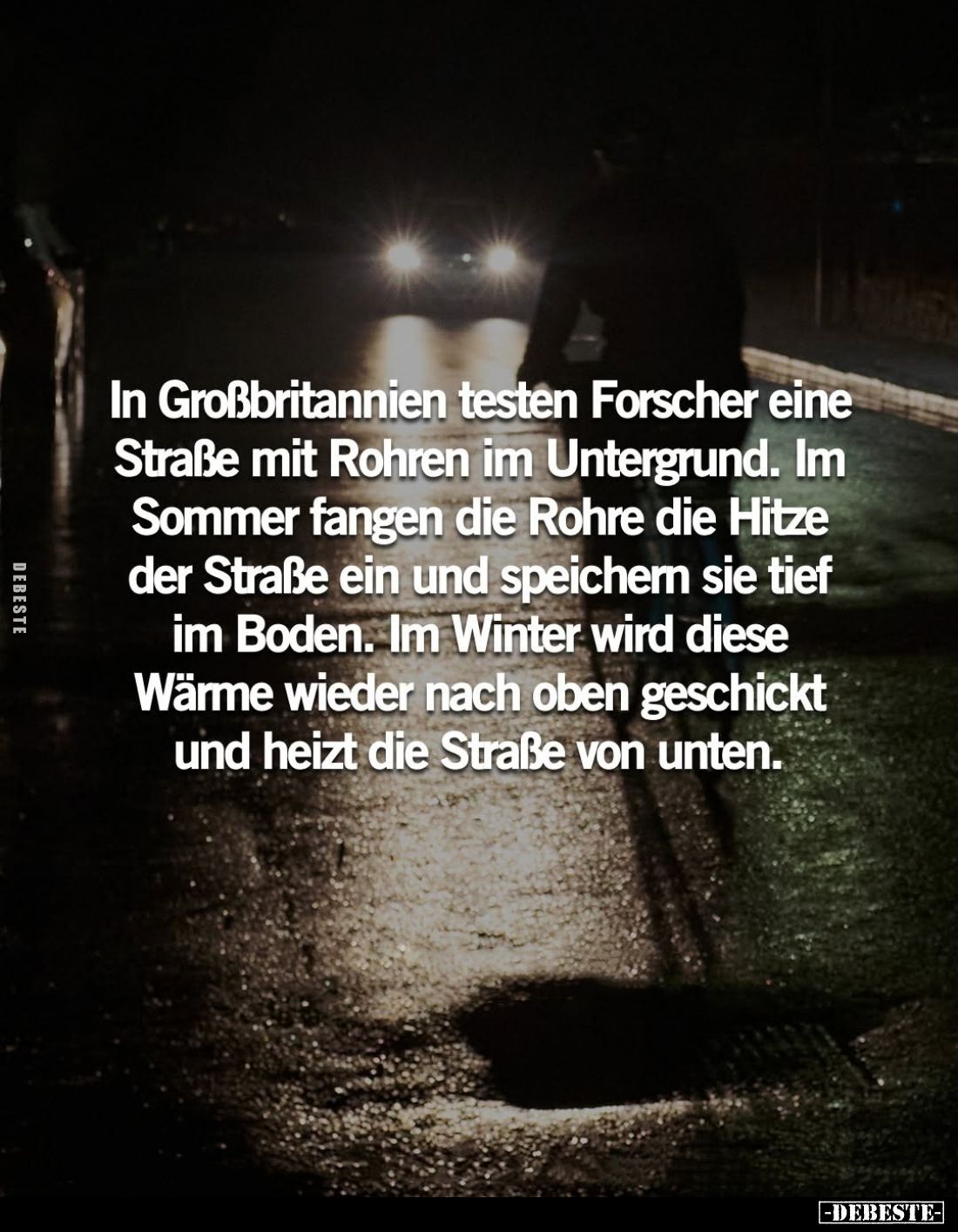 In Großbritannien testen Forscher eine Straße mit Rohren im Untergrund. Im Sommer fangen die Rohre die Hitze der Straße ein u...
