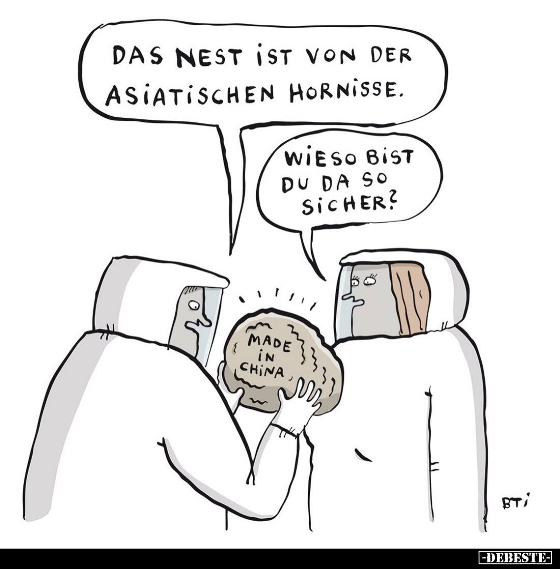 Das Nest ist von der asiatischen Hornisse. -
Wieso bist du da so sicher?