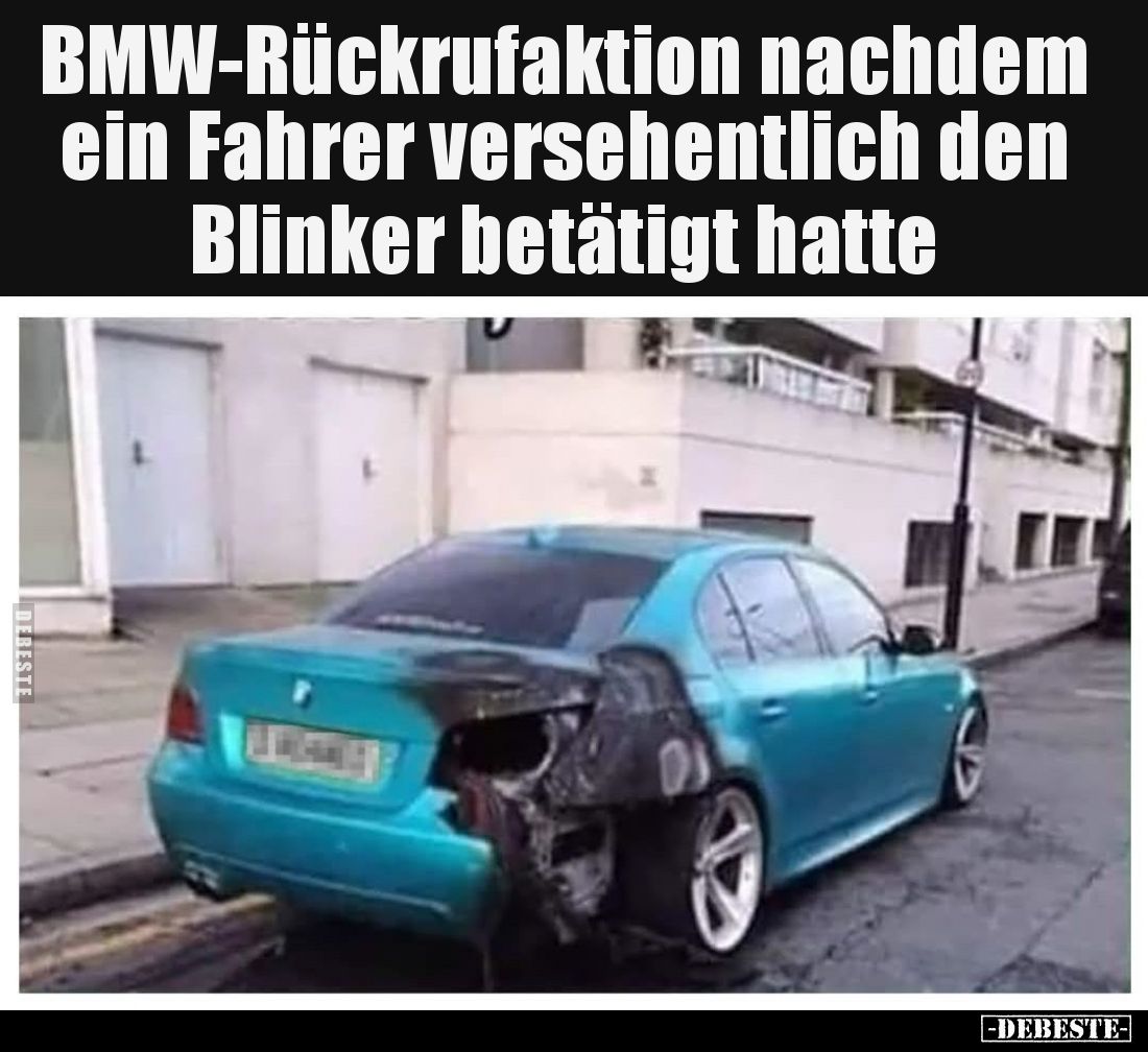 BMW-Rückrufaktion nachdem ein Fahrer versehentlich den Blinker betätigt hatte