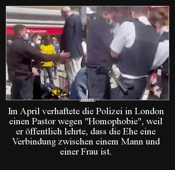 Im April verhaftete die Polizei in London einen Pastor.. - Lustige Bilder | DEBESTE.de