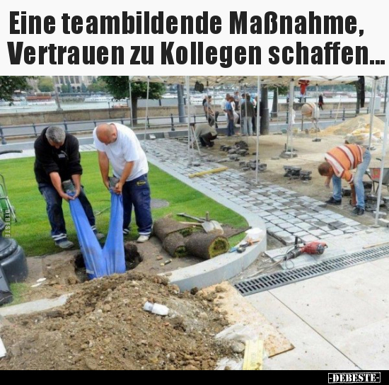 Eine teambildende Maßnahme, Vertrauen zu Kollegen.. - Lustige Bilder | DEBESTE.de